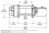 Warn M15-S 12V Winch with Synthetic Rope image 1