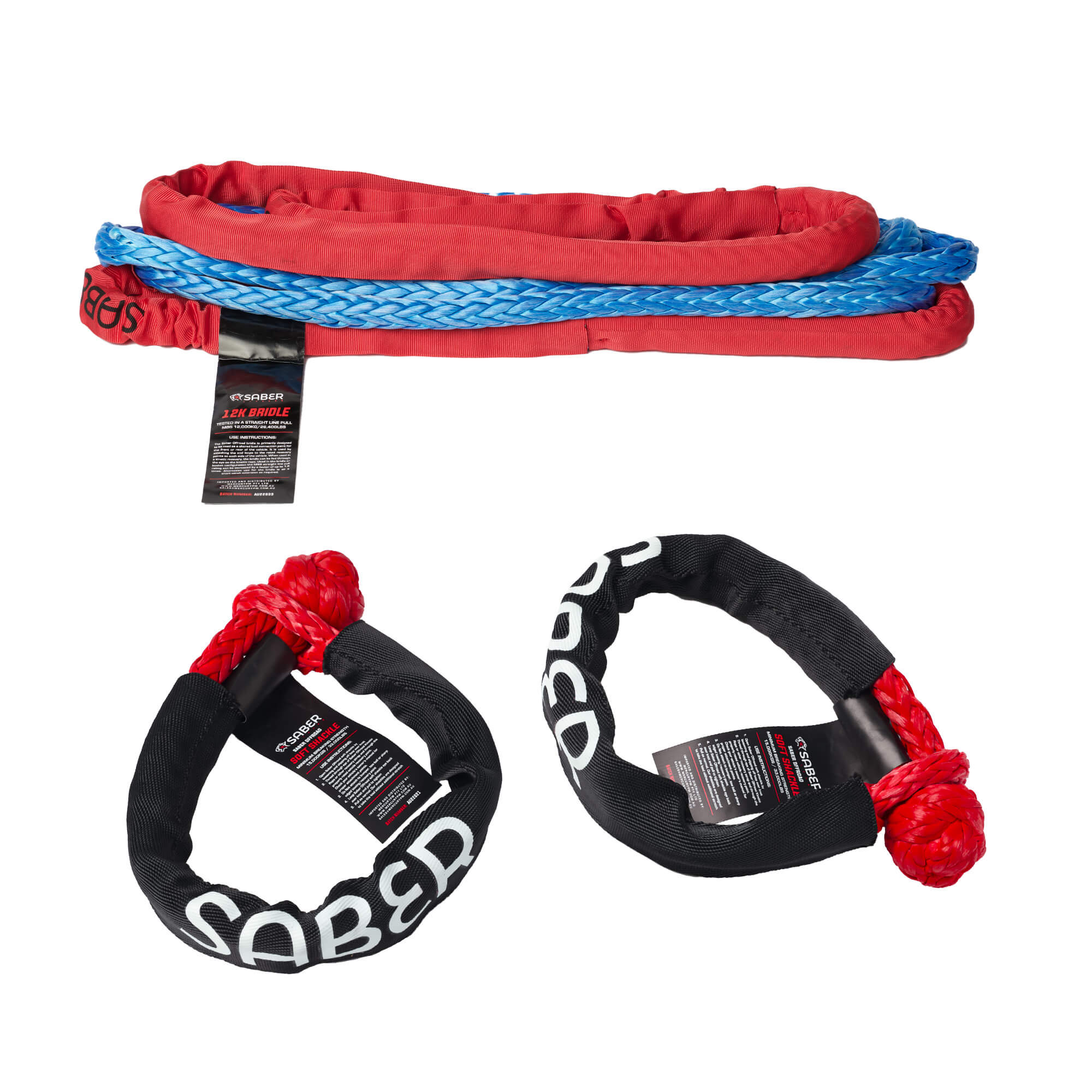 12mm SaberPro Bridle & Twin 15K Soft Shackle Kit image 0