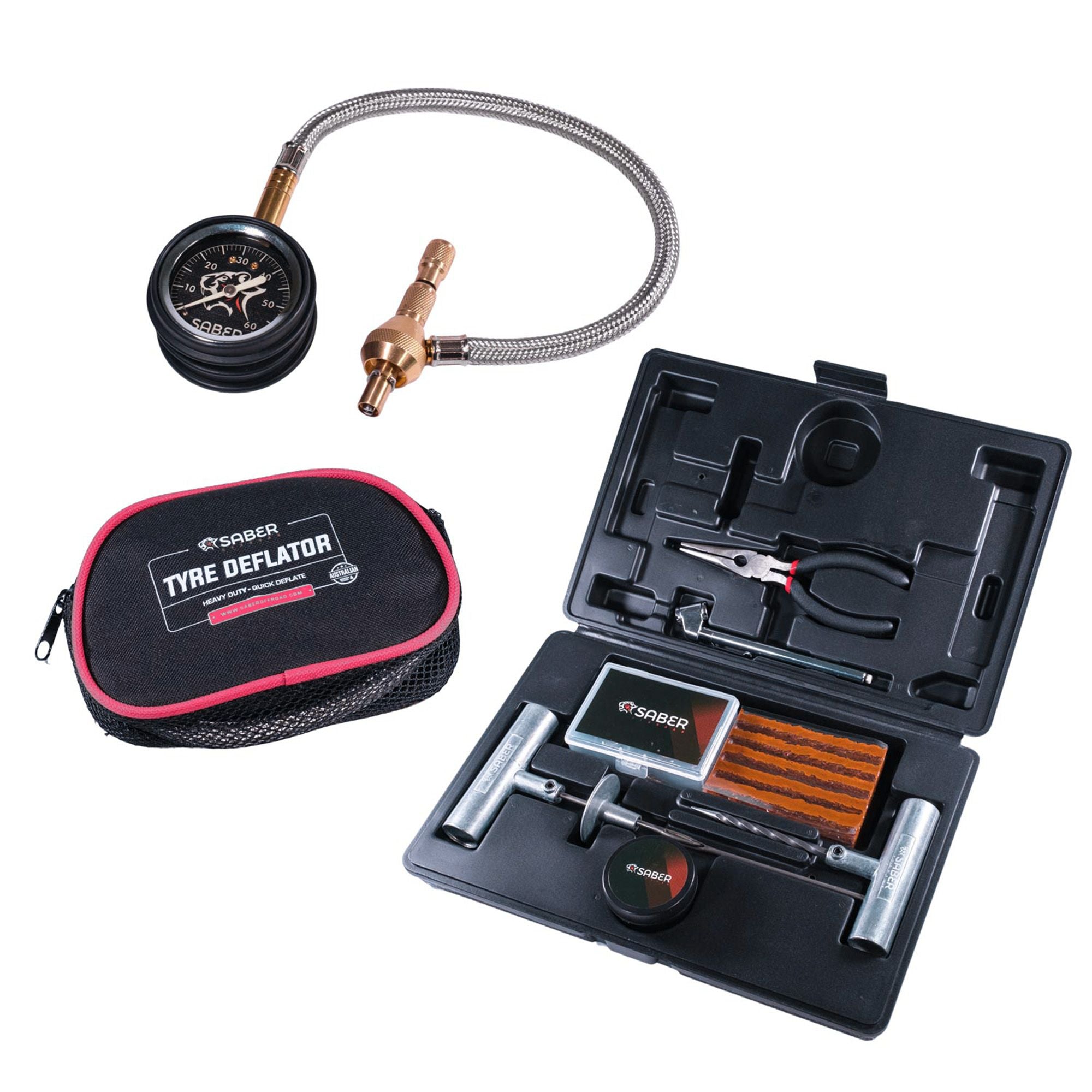 Tyre Safety Bundle - Tyre Deflator & Repair Kit image 0