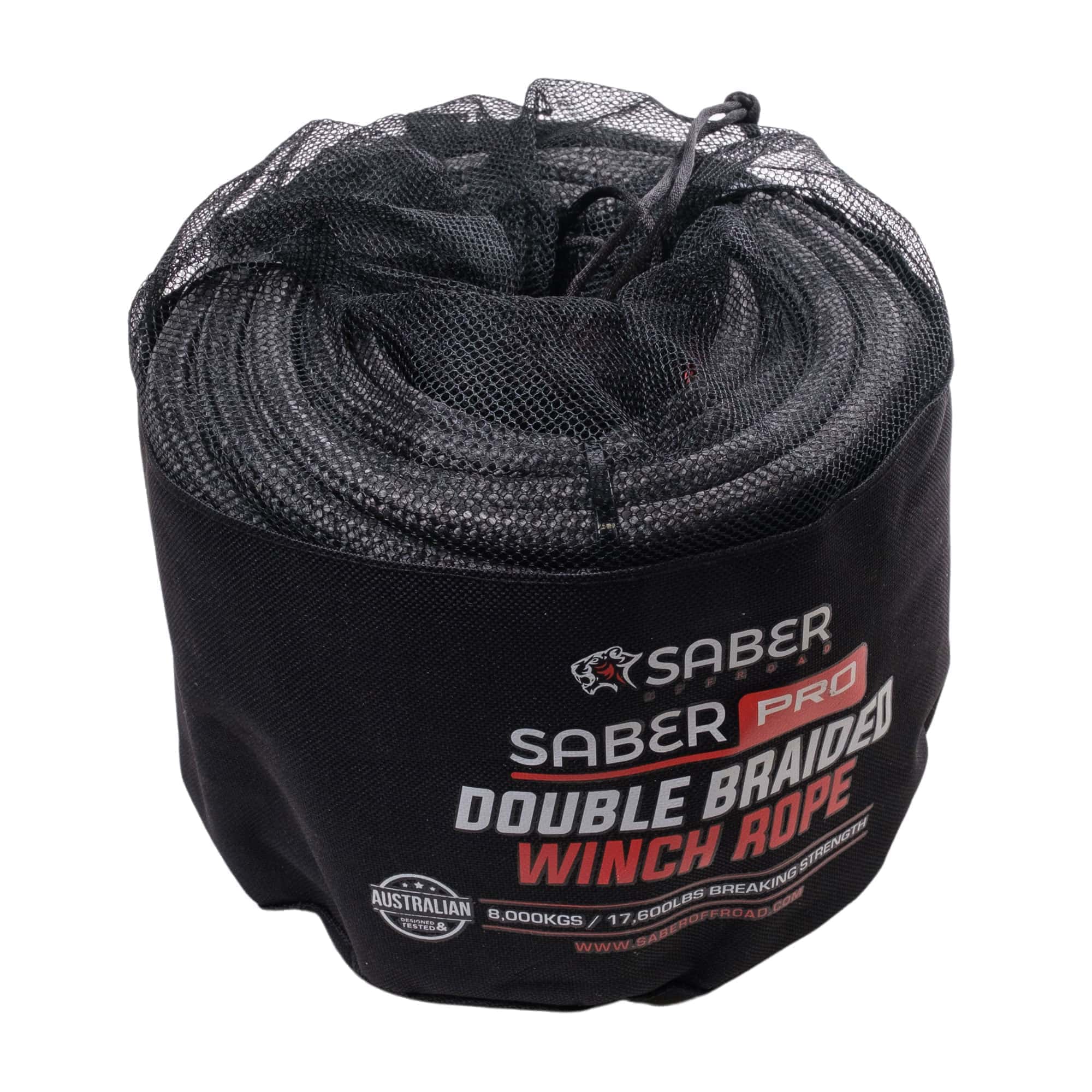 SaberPro® Double Braided 30M Winch Rope (black) image 0