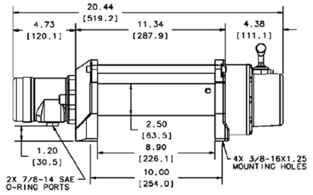 Warn Series 6 Industrial Hydraulic winch- 6,000 lb image 1