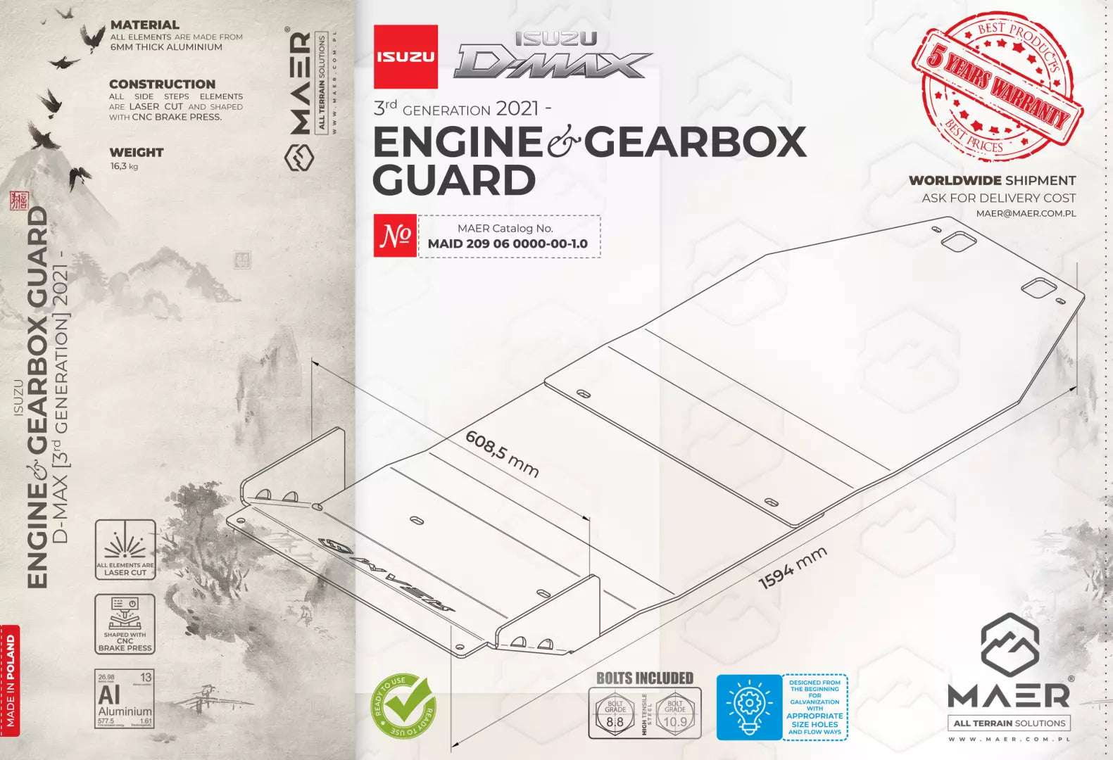 Isuzu D-Max (3rd generation) 2021-ENGINE & GEARBOX GUARD image 0