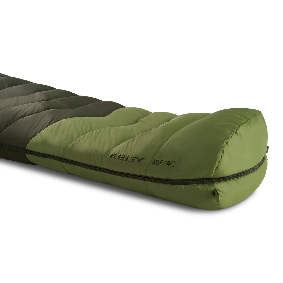 Kelty Supernova 40°F (4°C) 550-Fill Down Sleeping Bag - Long, Right-Hand Zip - Duffel Bag/Dill/Cathay Spice