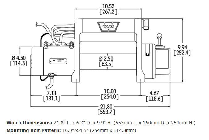 Warn XD9i 12V Winch - 9000 lb Capacity Wire Rope image 1