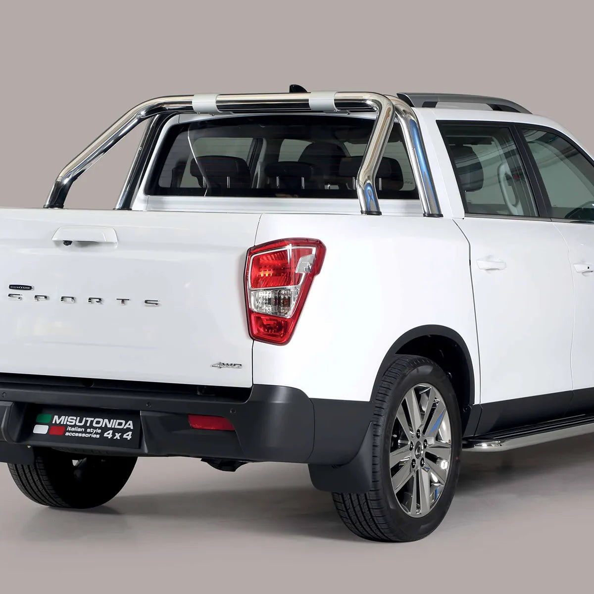 Roll Bar Design Single 76mm Stainless Mach for Ssangyong Musso Mk3 (18 on) image 1