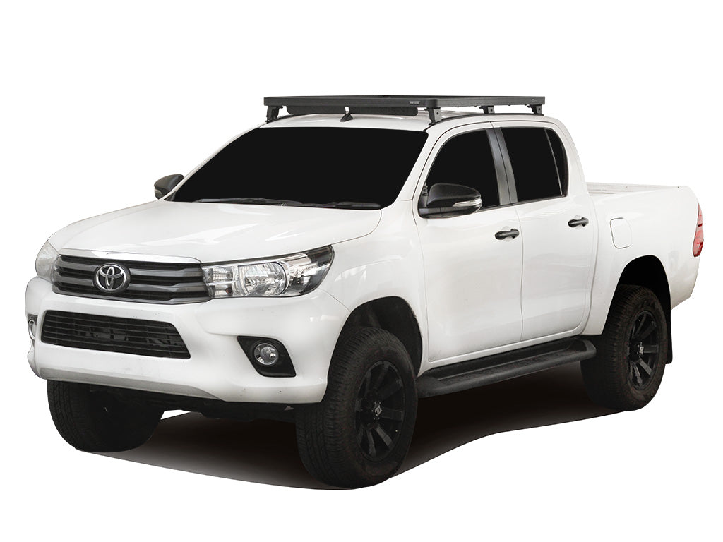 Toyota Hilux Revo DC (2016-Current) Track AND Feet Slimline II Roof Rack Kit image 0