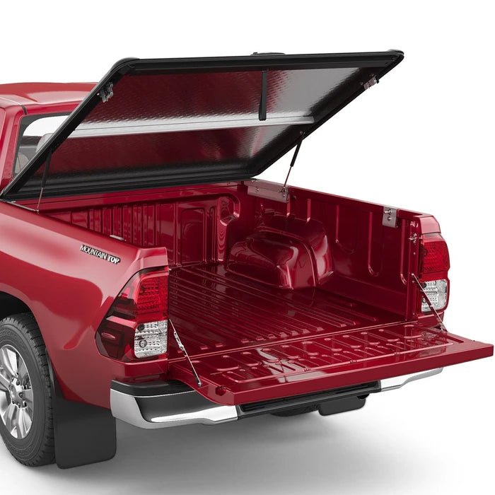 Mountain Top Style Chequered Aluminium Lift-Up Tonneau Cover Mercedes X-Class (2016 Onwards) Double Cab image 1