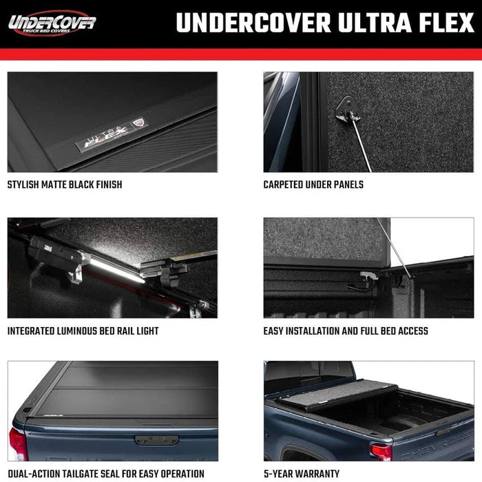 UnderCover Ultra Flex Solid Folding Tonneau Cover Isuzu D-Max Mk5 (2017 - 2020) Double Cab image 1