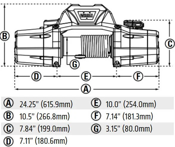 Warn Zeon 10 Bare Winch 24V (no rope/fairlead) image 1