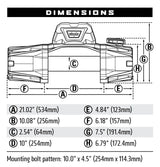 Warn VR EVO 10 Winch with Wire Rope - 12V image 1