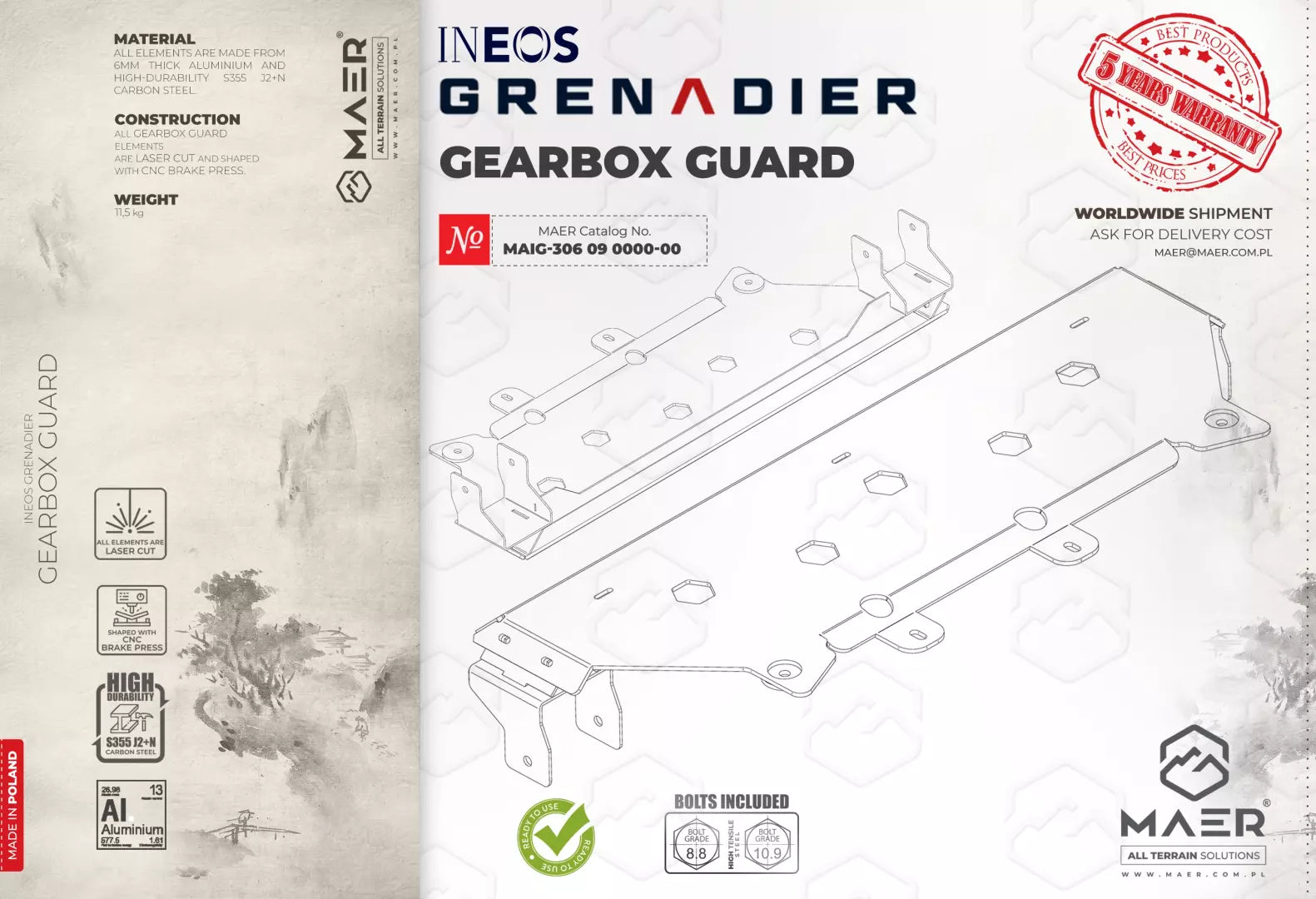 Maer Ineos Grenadier GEARBOX GUARD image 0