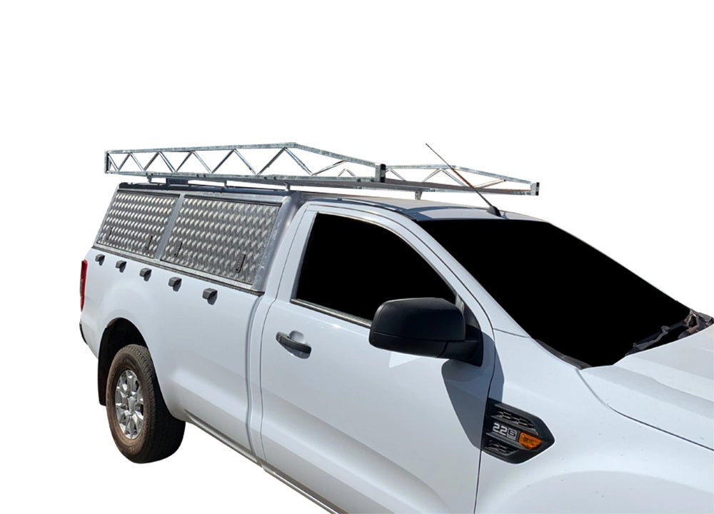 Entry Level Single Cab Hardtop Canopy With Contractors Roof Rack - GZ Aluminium Canopies