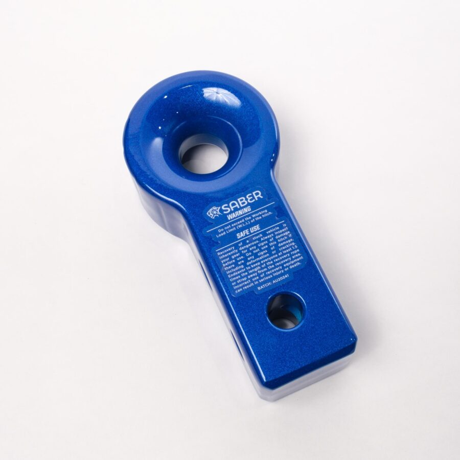 Saber 7075 Alloy Recovery Hitch – Blue Prismatic & 9K Soft Shackle image 1