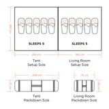 Oztent RX-5 30 Second Tent (Includes Living Room & Zip-In Tub Floor) image 6