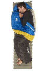 Sierra Designs Nitro 35°F (-3°C) 800-Fill DriDown Sleeping Bag - Long - Blue/Yellow/Peat