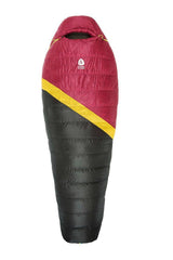 Sierra Designs Women's Nitro 20°F (-7°C) 800-Fill DriDown Sleeping Bag - Regular - Sangria/Yellow/Peat