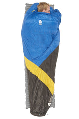 Sierra Designs Cloud 35°F (2°C) 800-Fill DriDown Sleeping Bag - Regular - Blue/Yellow/Peat