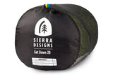 Sierra Designs Get Down 20°F (-7°C) 550-Fill DriDown Sleeping Bag - Regular - Green/White