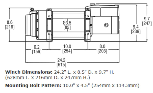 Warn 16.5ti - S 12V Winch with Synthetic Rope image 1