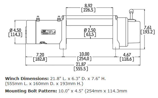 Warn XD9 12V Winch 9000 lb Capacity Wire Rope image 1