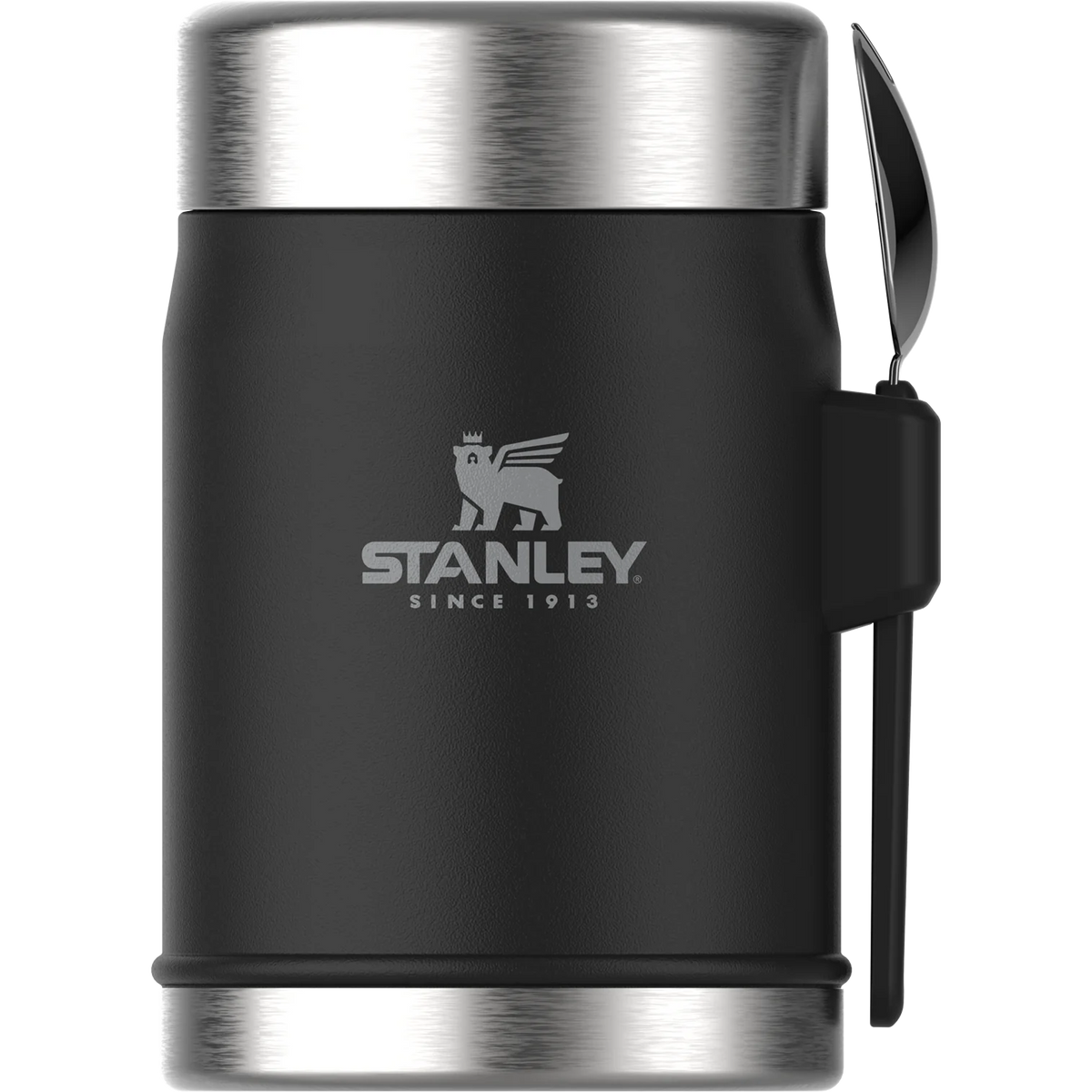 Stanley Classic Legendary Food Jar + Spork | 0.4L - Matte Black Pebble image 0