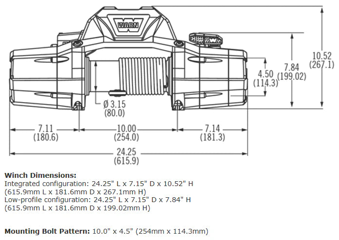 Warn Zeon 8-S CE Winch with Synthetic Rope - 12V image 1