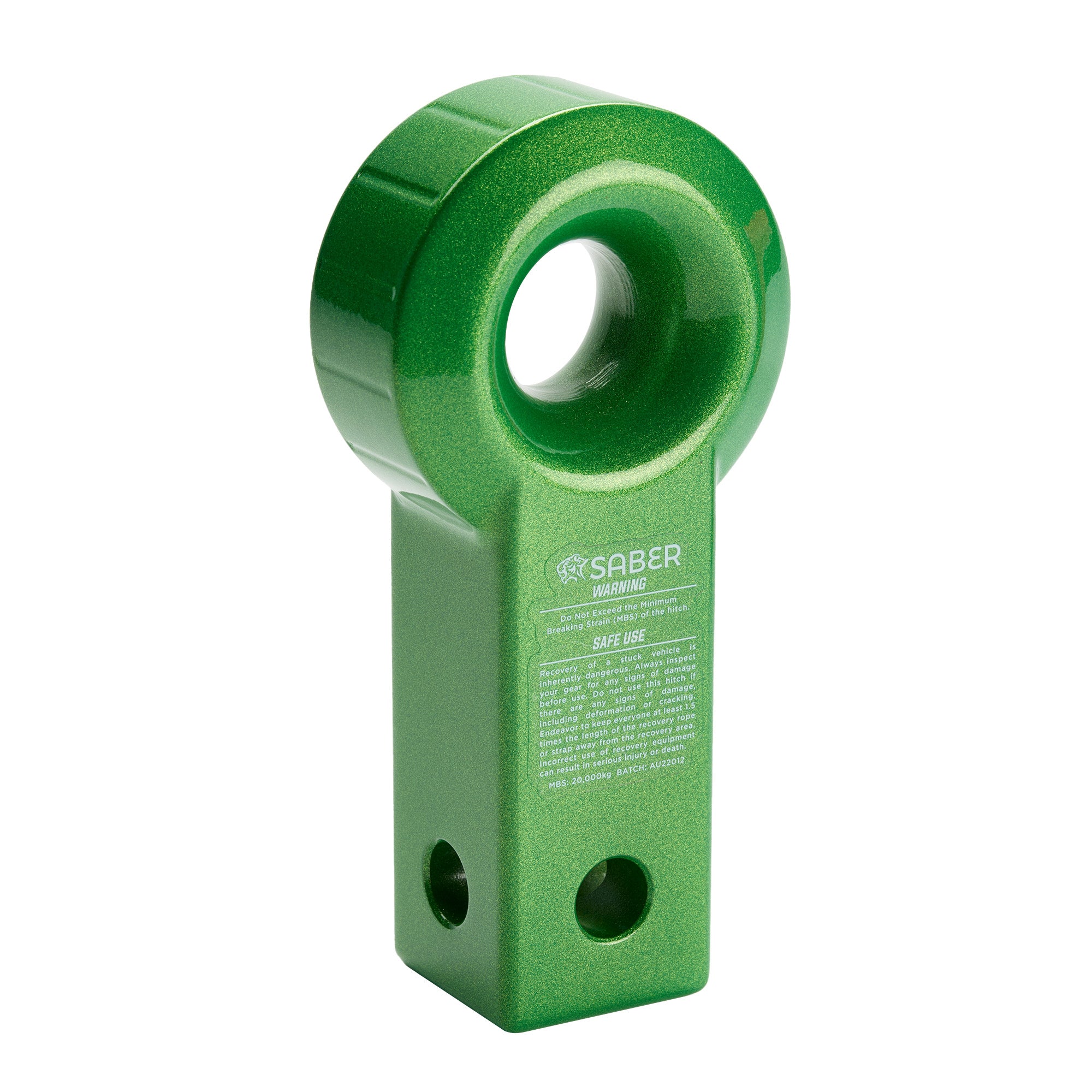 7075 Aluminium Rope Friendly Recovery Hitch - Green Prismatic image 0