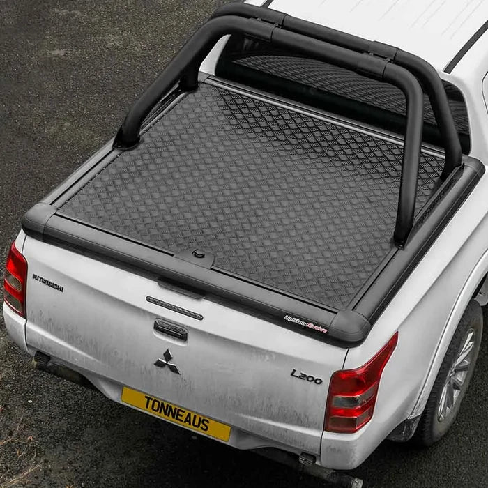 Truckman Aluminium Lift-Up Tonneau Cover (Black) & Roll Bar Mitsubishi L200 Mk8-9 / Fiat Fullback (2015 Onwards) Double Cab image 0