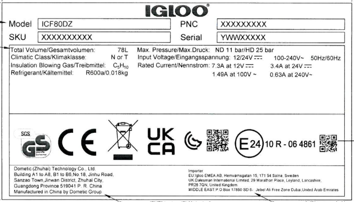 IGLOO ICF80 Dual Zone Compressor Cooler image 1