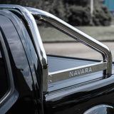 Jack Rabbit Roll Bar SINGLE 76mm SS with Plate for Nissan D40 image 2