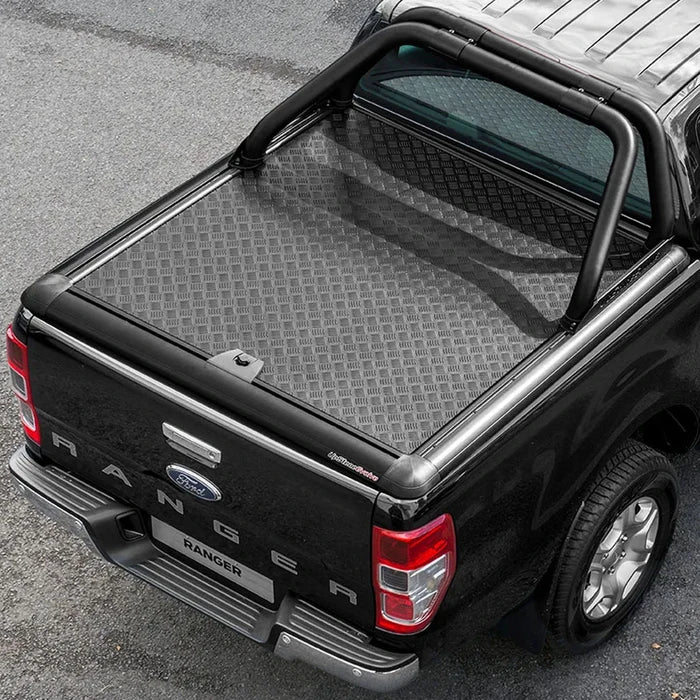 Truckman Aluminium Lift-Up Tonneau Cover (Black) & Roll Bar Ford Ranger Mk5-7 (2012 Onwards) Extra Cab image 0