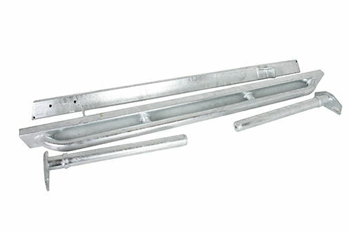 TF801GAL - Galvanised rock sliders with tree bars for Defender 90 image 0