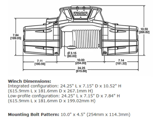 Warn Zeon Platinum 10K Winch with Wire Rope - 12V image 1