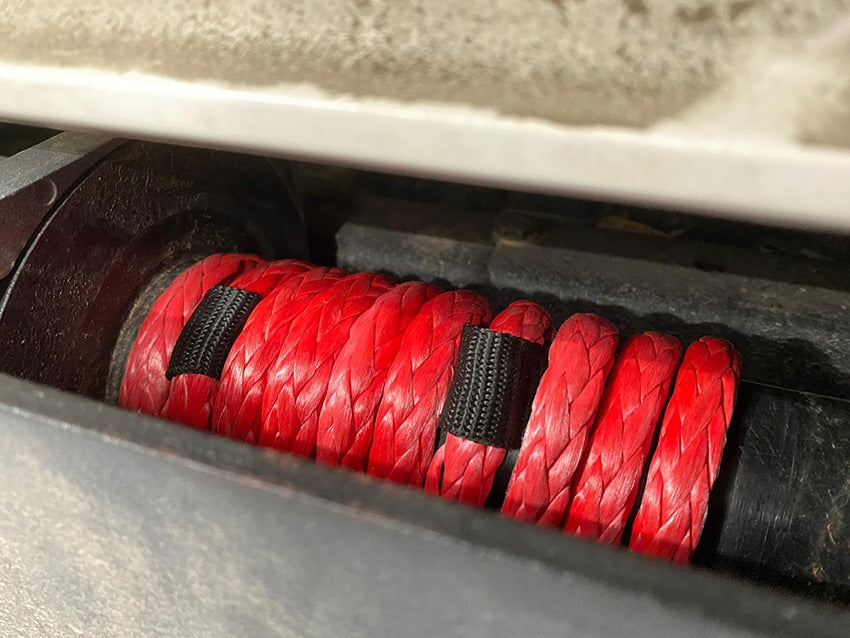 Saber 13,500kg – 12mm SaberPro® Comp Spec Red Single Braided Winch Rope – 50M image 0
