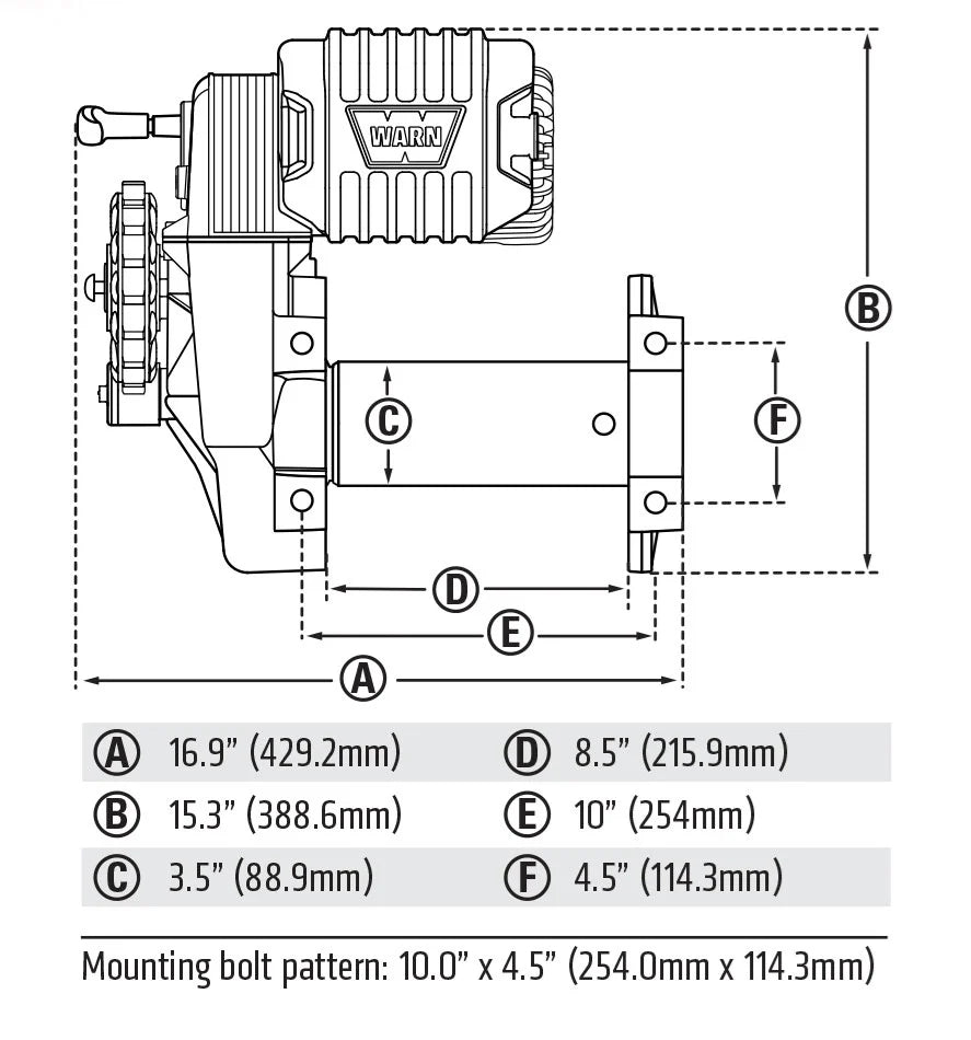 Warn M8274-S 12V Winch - Synthetic Rope image 1