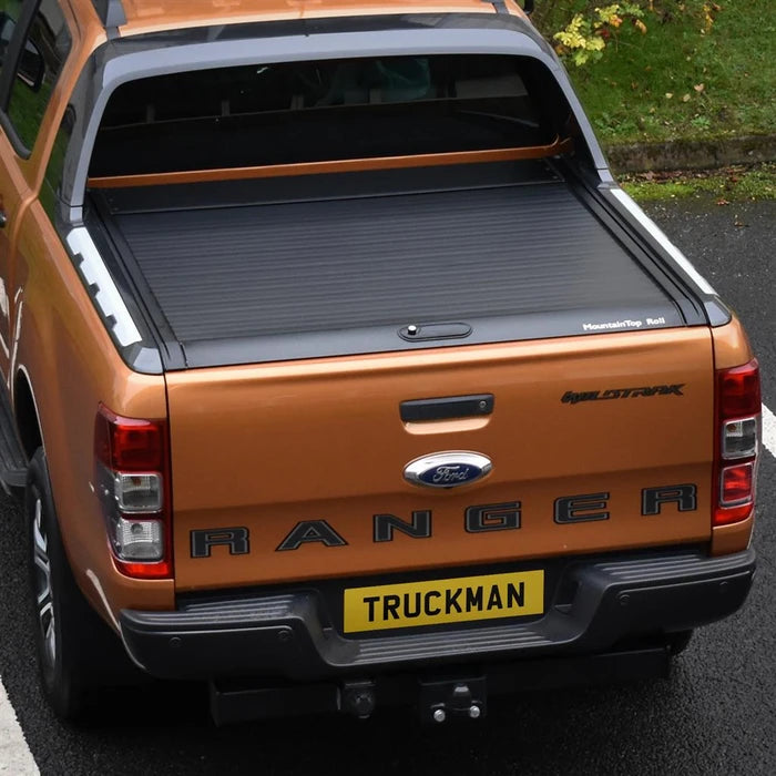 Mountain Top Black Roller Tonneau Cover Ford Ranger Wildtrak Mk5-7 (2012-2022) Double Cab image 2