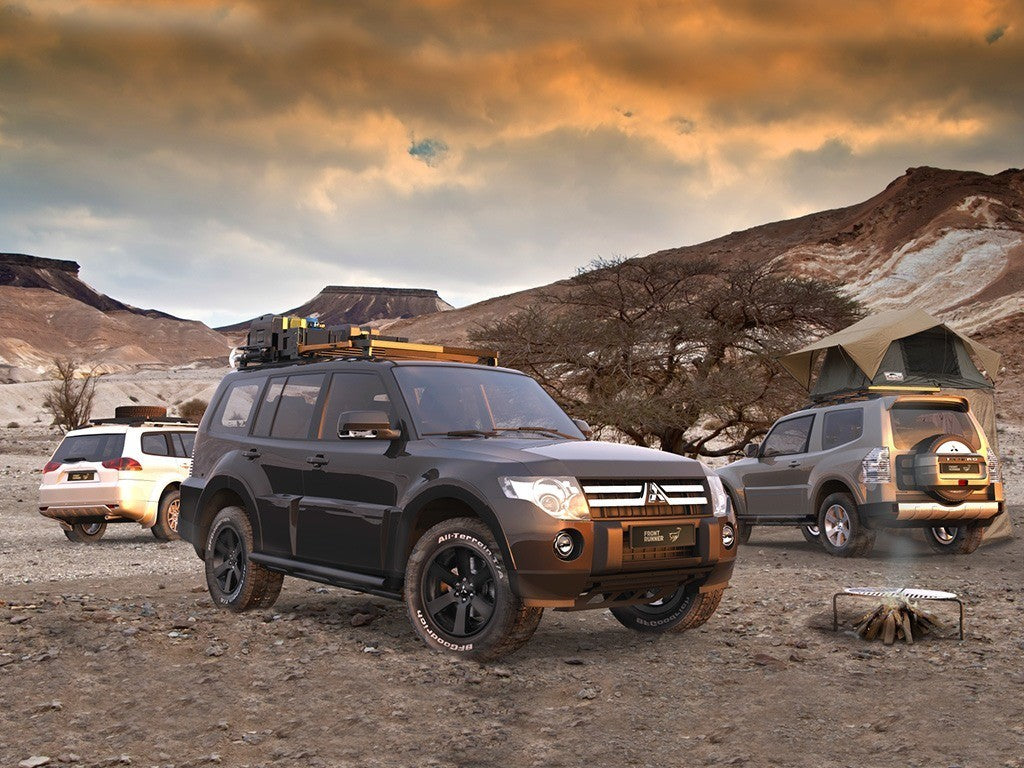 Mitsubishi Pajero LWB (1991-1999) Slimline II Roof Rack Kit / Tall image 4