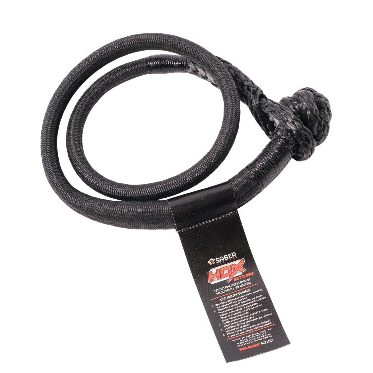 Saber 10,000KG HDX SaberPro Bound Soft Shackle - Long image 0