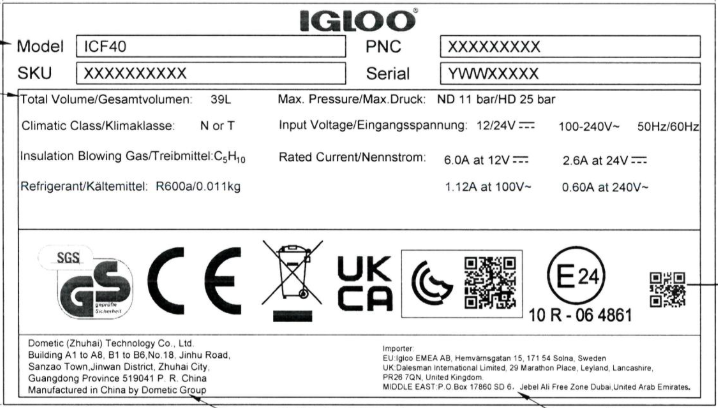 IGLOO ICF40 Compressor Cooler image 1