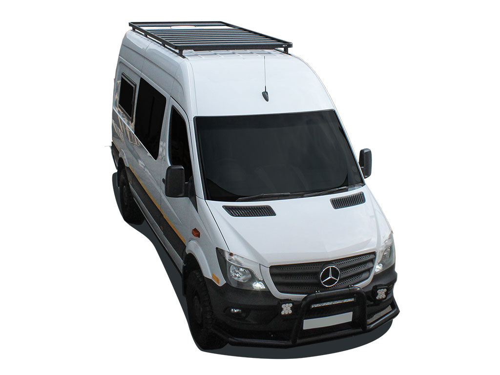 Mercedes-Benz Sprinter 144in/170in / L2/L3 / MWB/LWB Wheelbase w/OEM Tracks (2006-Current) Slimline II Roof Rack Kit / Tall image 0