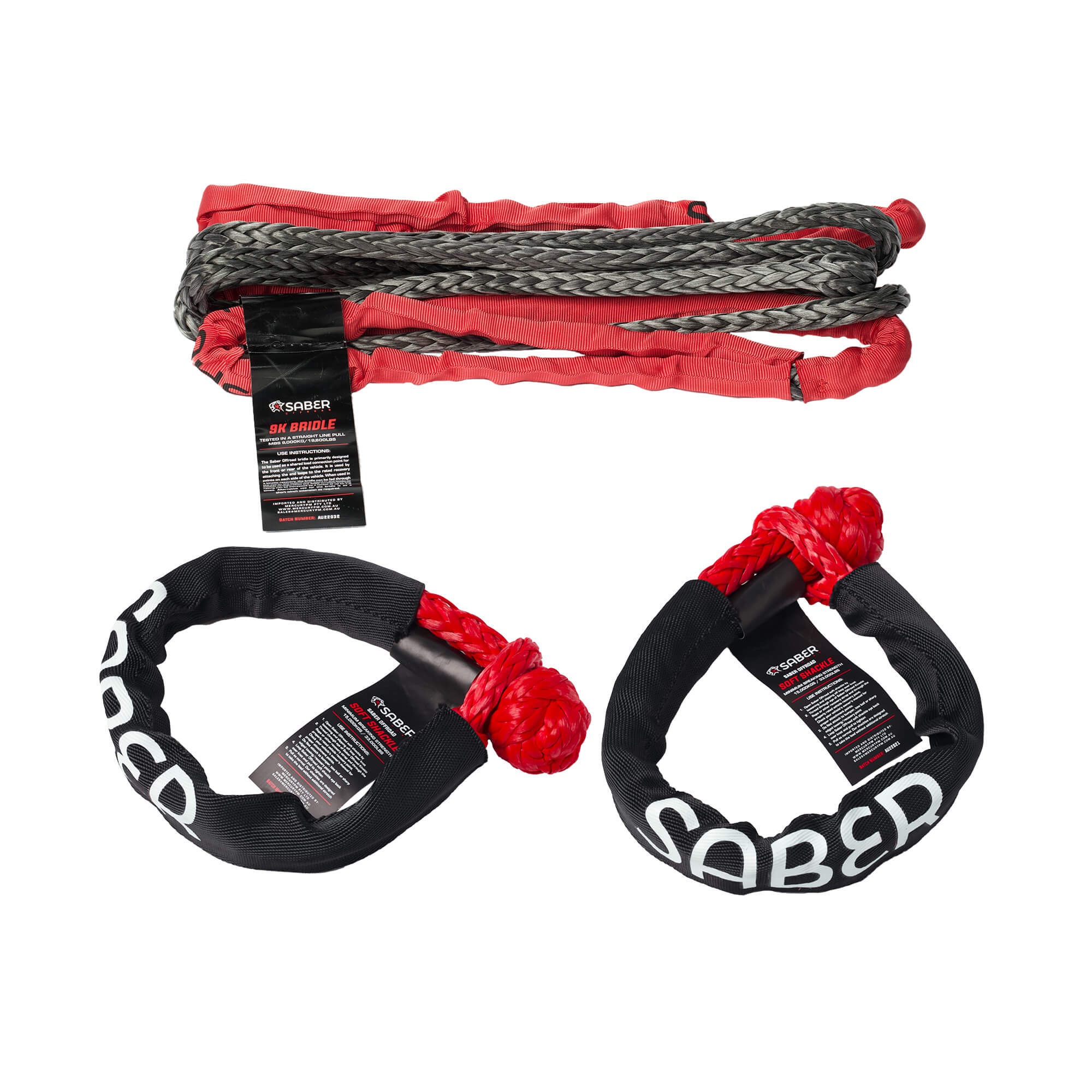 10mm SaberPro Bridle & Twin 15K Soft Shackle Kit image 0