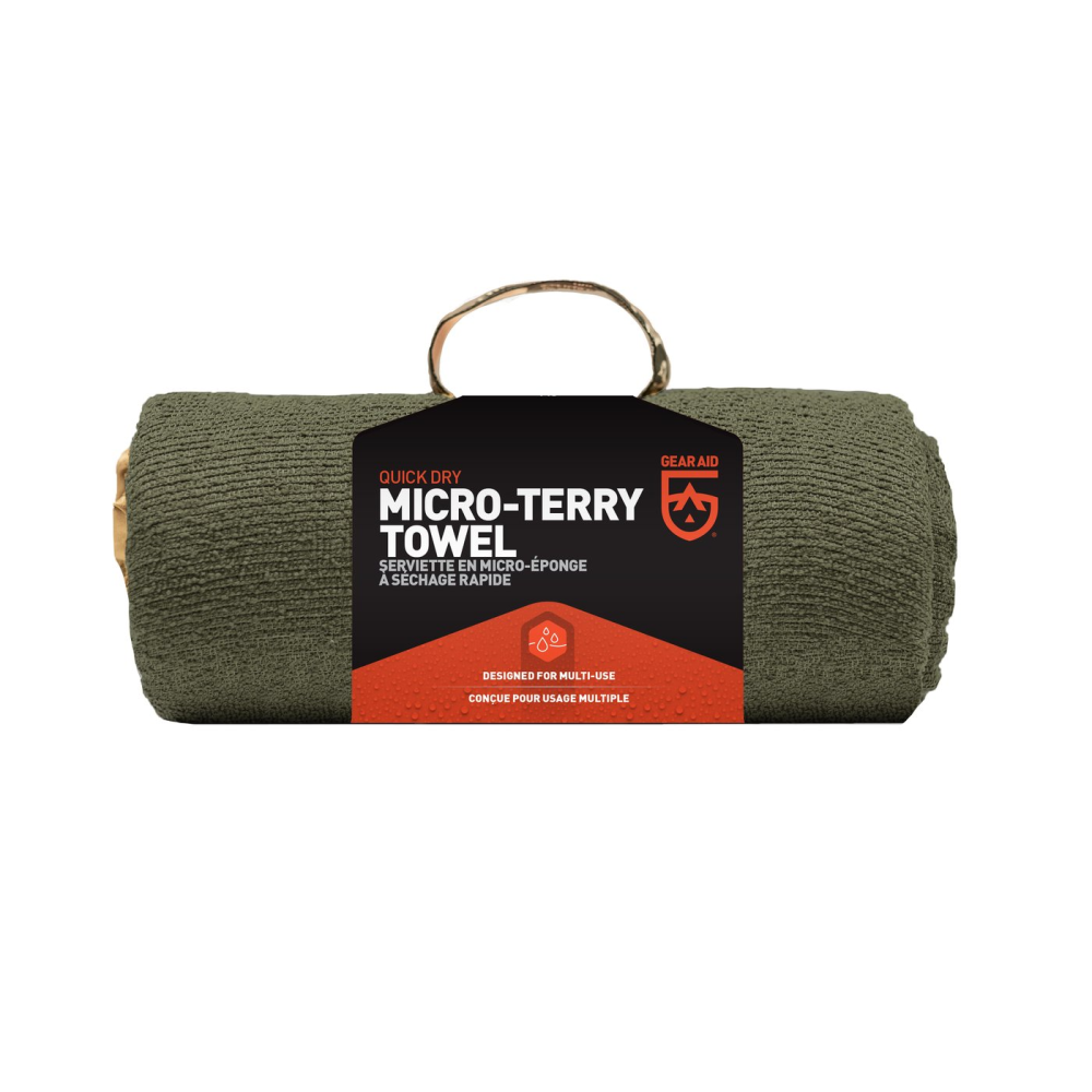 GA Microfiber TERRY Towel - OD Green Large - 290g - 77cm x 128cm image 0