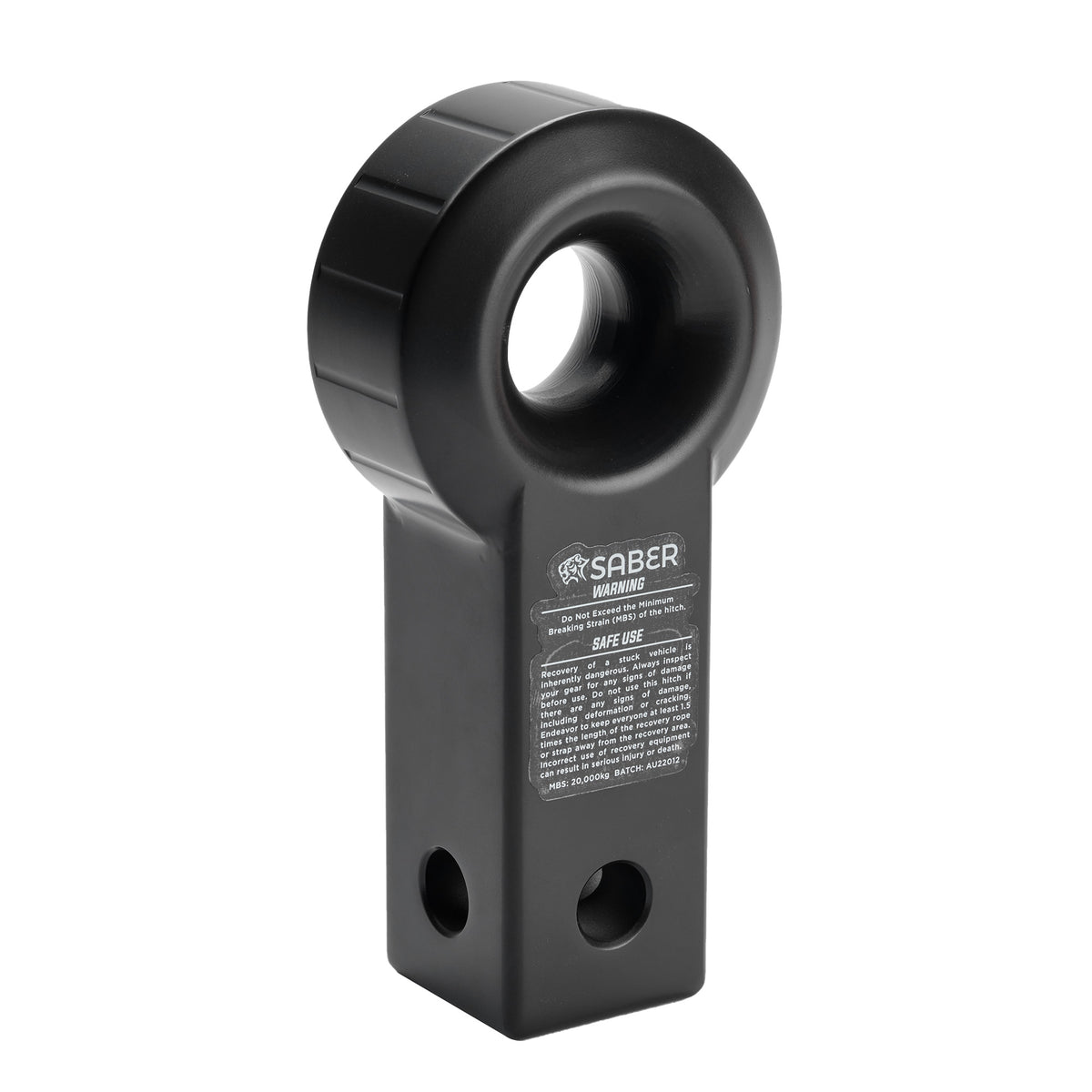 7075 Aluminium Rope Friendly Recovery Hitch - Cerakote Black image 0