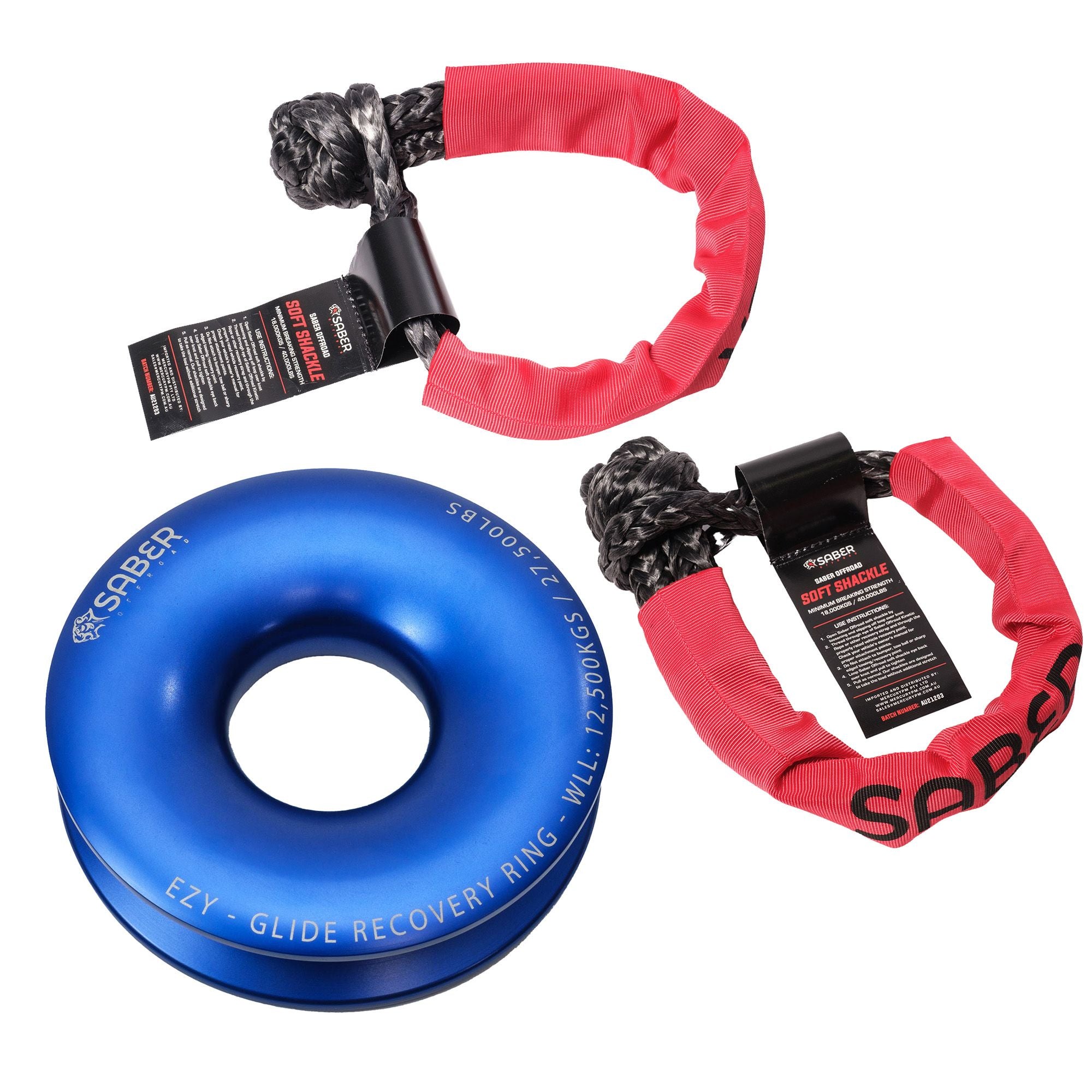 Saber Ezy-Glide Recovery Ring + Twin 18K Sheath Soft Shackles Kit image 0