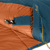 Kelty Solstice 20°F (-7°C) Synthetic Sleeping Bag - One Size - Midnight Navy/Woodthrush