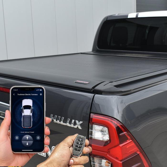 Truckman Electric Black Roller Tonneau Cover Hilux Mk8-10 (2016 Onwards) Double Cab